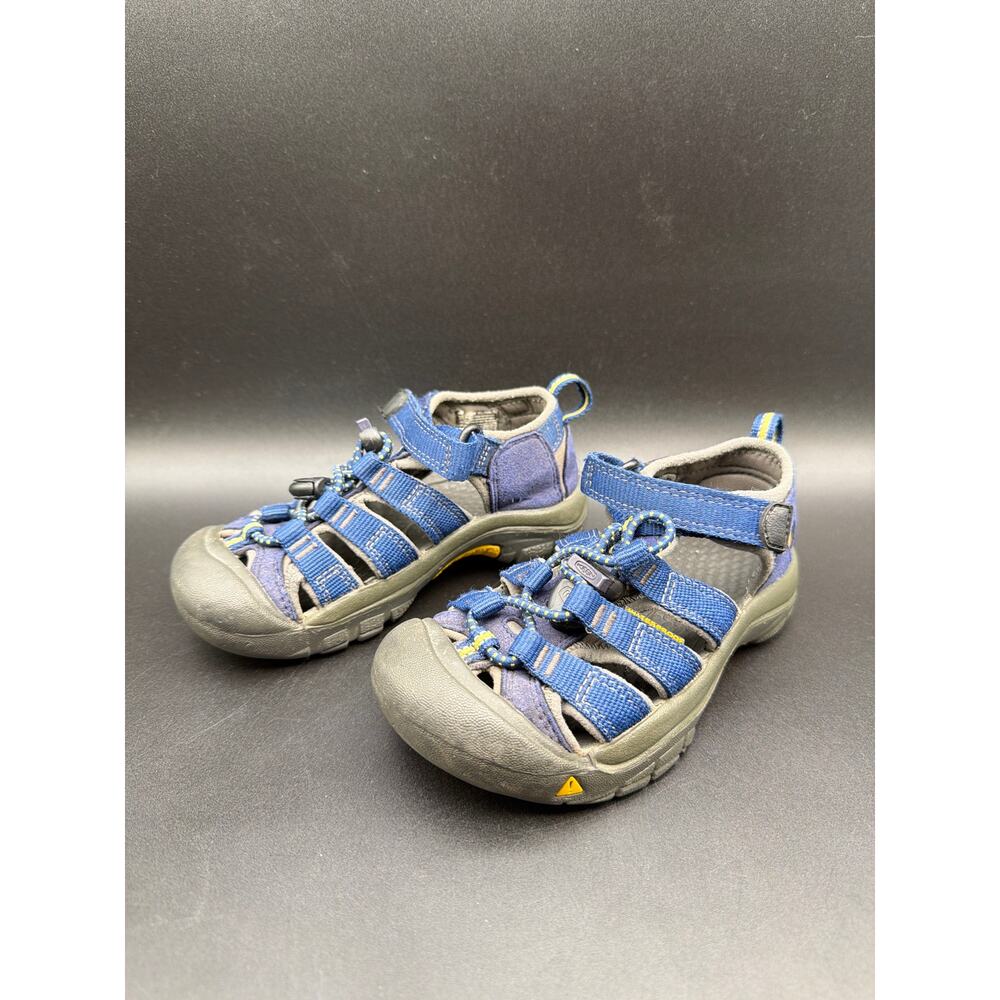 KEEN Newport H2 Kids Sandals Blue Gray Waterproof Hiking Shoes Youth US 10